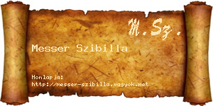 Messer Szibilla névjegykártya